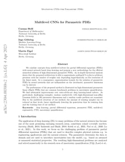 Multilevel CNNs for Parametric PDEs