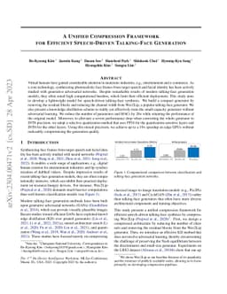 A Unified Compression Framework for Efficient Speech-Driven Talking-Face
  Generation