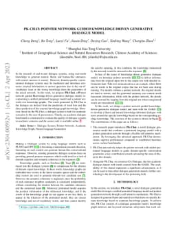 PK-Chat: Pointer Network Guided Knowledge Driven Generative Dialogue
  Model