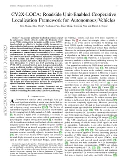 CV2X-LOCA: Roadside Unit-Enabled Cooperative Localization Framework for
  Autonomous Vehicles