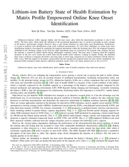 Lithium-ion Battery Online Knee Onset Detection by Matrix Profile