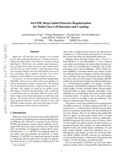 DeGPR: Deep Guided Posterior Regularization for Multi-Class Cell
  Detection and Counting