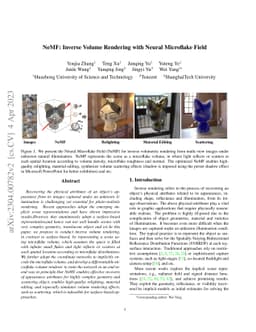 NeMF: Inverse Volume Rendering with Neural Microflake Field