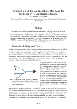 Artificial Dendritic Computation: The case for dendrites in neuromorphic
  circuits
