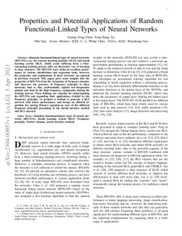 Properties and Potential Applications of Random Functional-Linked Types
  of Neural Networks