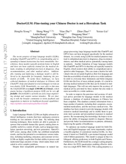 DoctorGLM: Fine-tuning your Chinese Doctor is not a Herculean Task