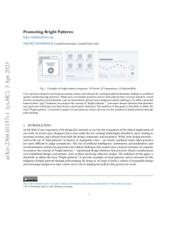 Promoting Bright Patterns