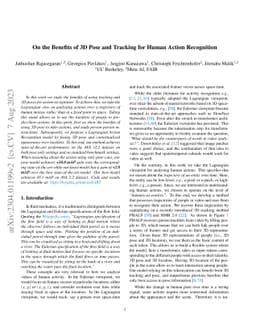 On the Benefits of 3D Pose and Tracking for Human Action Recognition