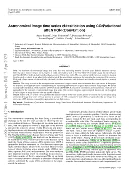 Astronomical image time series classification using CONVolutional
  attENTION (ConvEntion)