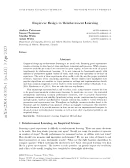 Empirical Design in Reinforcement Learning