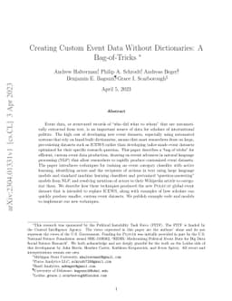Creating Custom Event Data Without Dictionaries: A Bag-of-Tricks