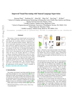Improved Visual Fine-tuning with Natural Language Supervision