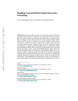 Handling Concept Drift in Global Time Series Forecasting
