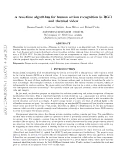 A real-time algorithm for human action recognition in RGB and thermal
  video