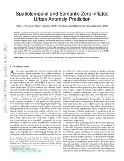 Spatiotemporal and Semantic Zero-inflated Urban Anomaly Prediction