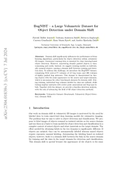 BugNIST -- a Large Volumetric Dataset for Object Detection under Domain
  Shift