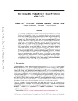 Revisiting the Evaluation of Image Synthesis with GANs