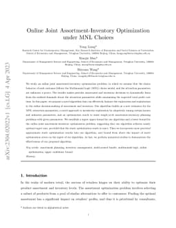 Online Joint Assortment-Inventory Optimization under MNL Choices