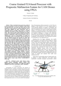 Coarse Grained FLS-based Processor with Prognostic Malfunction Feature
  for UAM Drones using FPGA