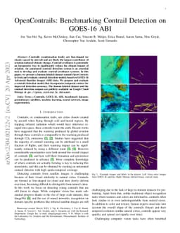 OpenContrails: Benchmarking Contrail Detection on GOES-16 ABI