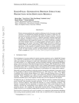 EigenFold: Generative Protein Structure Prediction with Diffusion Models