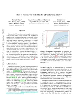 How to choose your best allies for a transferable attack?