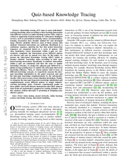 Quiz-based Knowledge Tracing