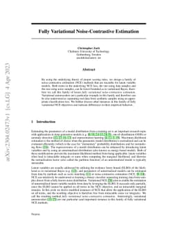 Fully Variational Noise-Contrastive Estimation
