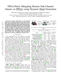 FPGA-Patch: Mitigating Remote Side-Channel Attacks on FPGAs using
  Dynamic Patch Generation