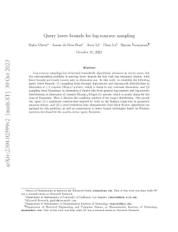 Query lower bounds for log-concave sampling