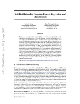 Self-Distillation for Gaussian Process Regression and Classification