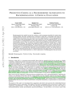 Predictive Coding as a Neuromorphic Alternative to Backpropagation: A
  Critical Evaluation