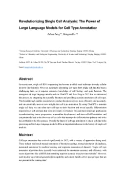 Revolutionizing Single Cell Analysis: The Power of Large Language Models
  for Cell Type Annotation