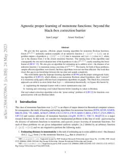 Agnostic proper learning of monotone functions: beyond the black-box
  correction barrier
