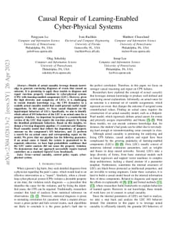Causal Repair of Learning-enabled Cyber-physical Systems