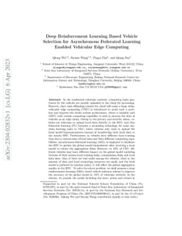 Deep Reinforcement Learning Based Vehicle Selection for Asynchronous
  Federated Learning Enabled Vehicular Edge Computing