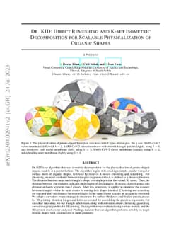 Dr. KID: Direct Remeshing and K-set Isometric Decomposition for Scalable
  Physicalization of Organic Shapes