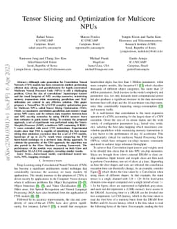 Tensor Slicing and Optimization for Multicore NPUs