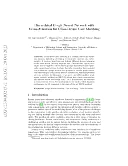 Hierarchical Graph Neural Network with Cross-Attention for Cross-Device
  User Matching