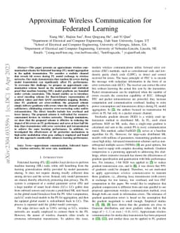 Approximate Wireless Communication for Federated Learning