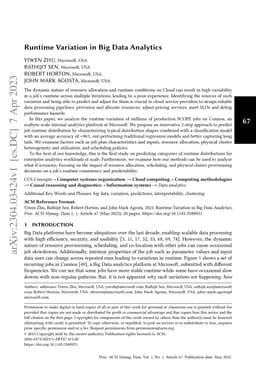 Runtime Variation in Big Data Analytics