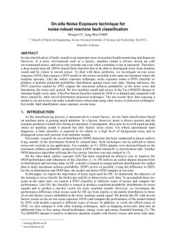 On-site Noise Exposure technique for noise-robust machine fault
  classification