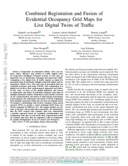 Combined Registration and Fusion of Evidential Occupancy Grid Maps for
  Live Digital Twins of Traffic