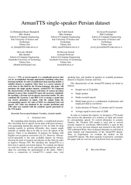 ArmanTTS single-speaker Persian dataset