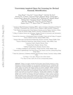 Uncertainty-inspired Open Set Learning for Retinal Anomaly
  Identification