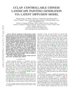 CCLAP: Controllable Chinese Landscape Painting Generation via Latent
  Diffusion Model