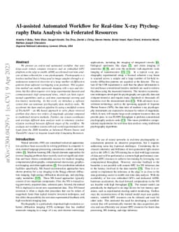 AI-assisted Automated Workflow for Real-time X-ray Ptychography Data
  Analysis via Federated Resources