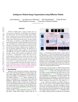 Ambiguous Medical Image Segmentation using Diffusion Models