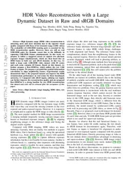 HDR Video Reconstruction with a Large Dynamic Dataset in Raw and sRGB
  Domains