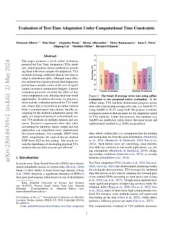 Evaluation of Test-Time Adaptation Under Computational Time Constraints